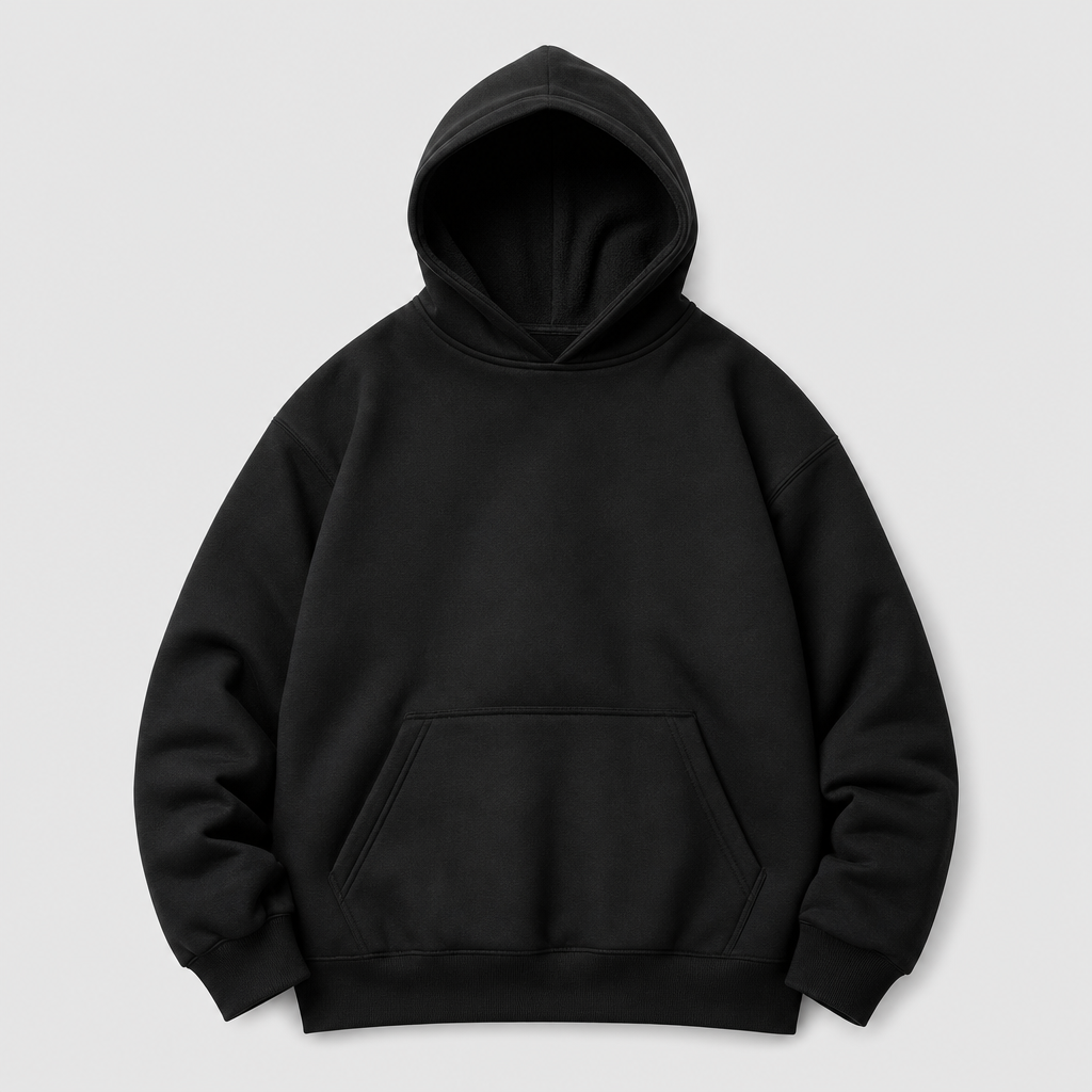 Black hoodie product preview
